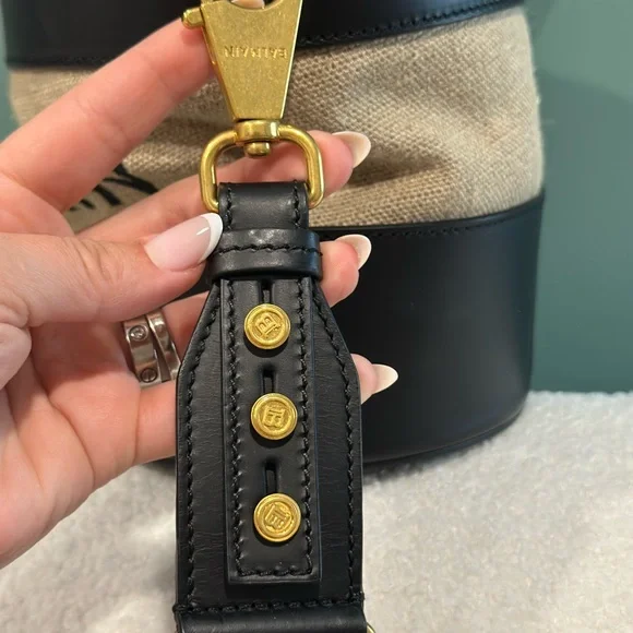 Balmain Black and Tan Bucket Shoulder Bag - Picture 5 of 7